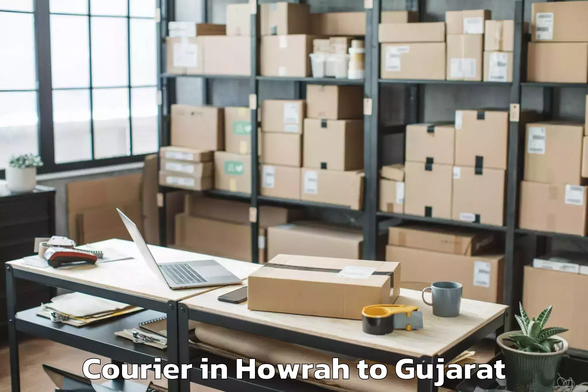 Affordable Howrah to Khedbrahma Courier